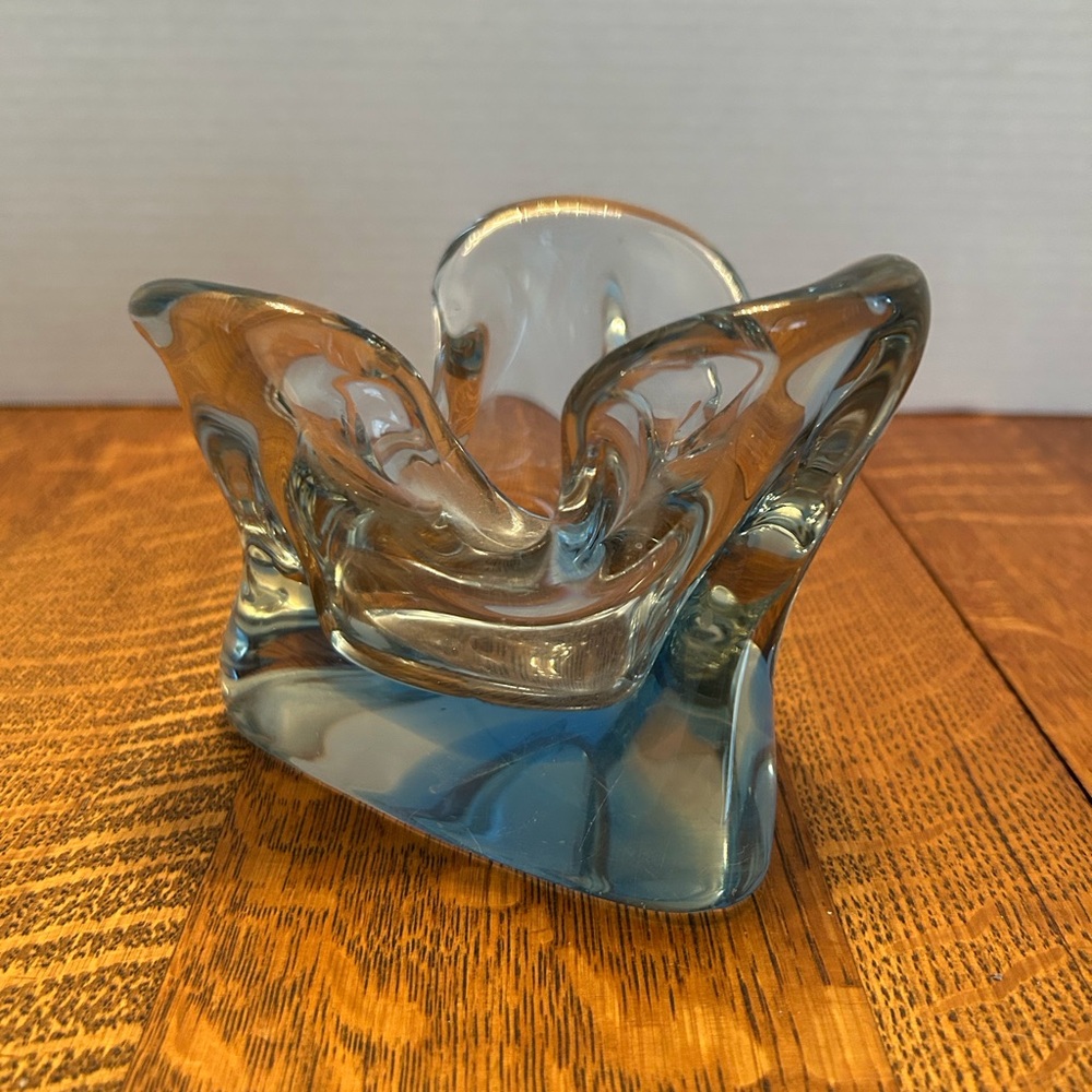 Blue Art Glass Dish